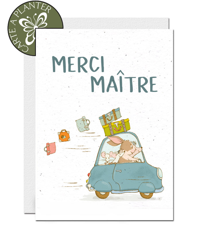 Carte à planter merci maître
