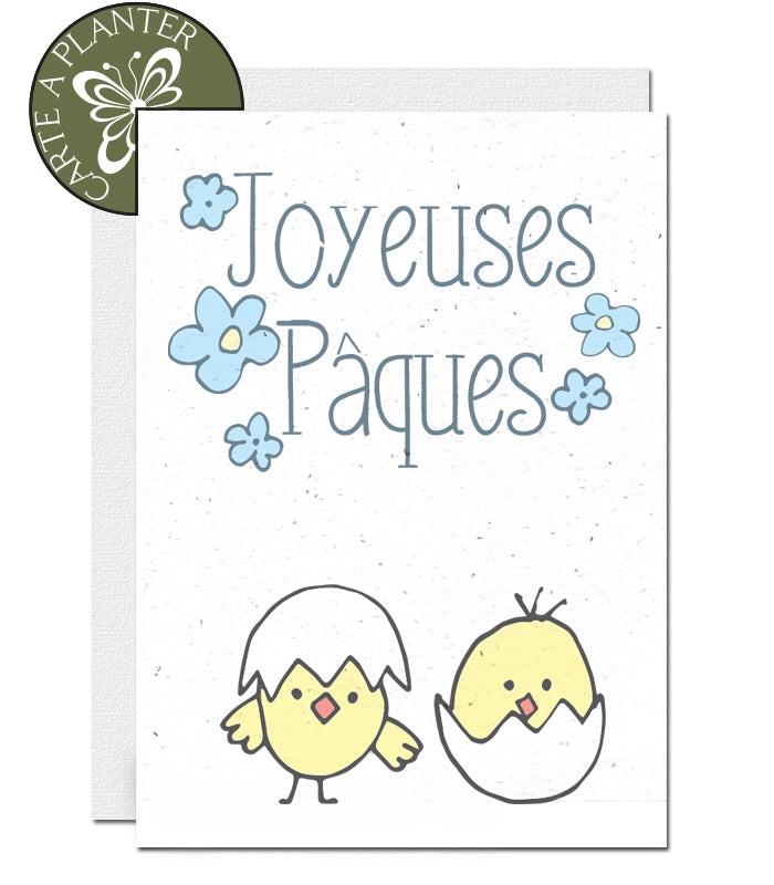 Carte écologique  joyeuses Pâques