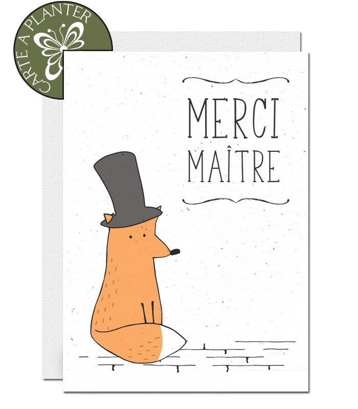 Carte à planter merci maître