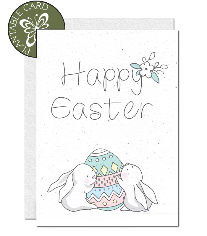 Plantable easter card Rabbits