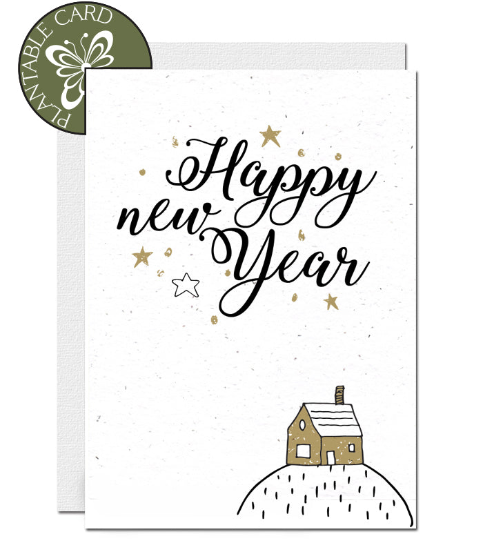 biodegradable New Year card