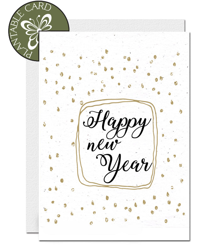 seed paper card New Year