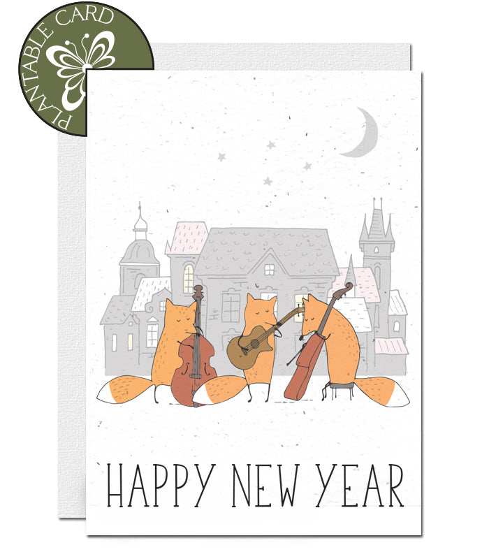 plantable new year card