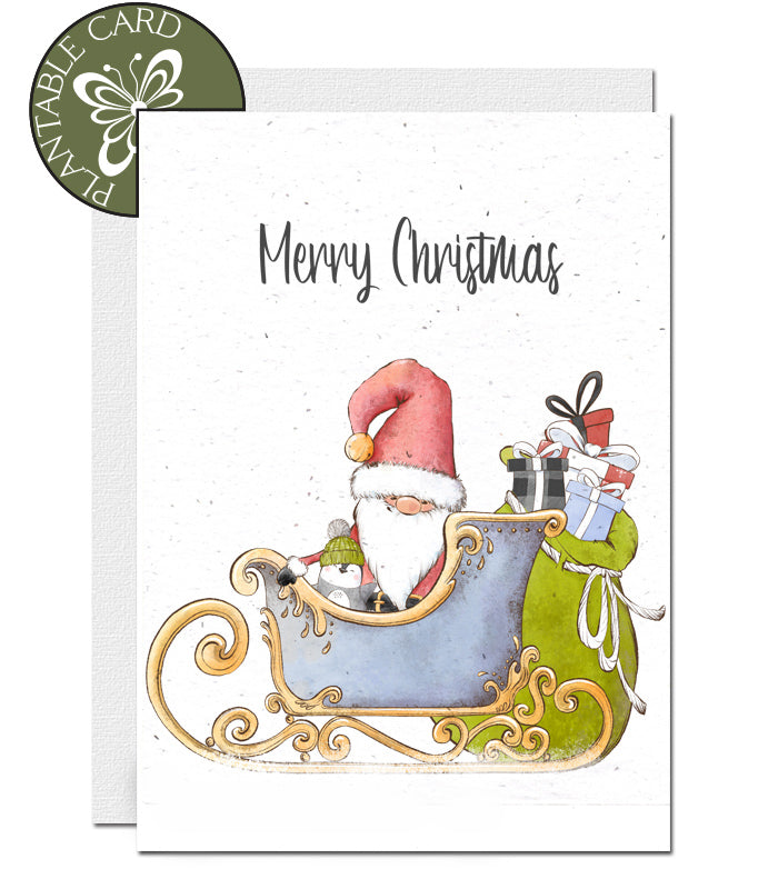 Biodegradable Christmas card seed paper
