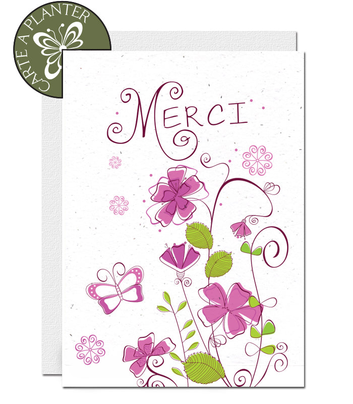 Plantable Thank You Card - Flowers
