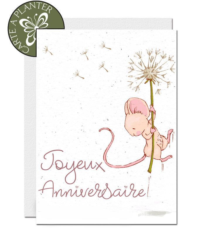 Plantable birthday card for girl  Seed paper birthday card for girl - Le  Jardin Perdu