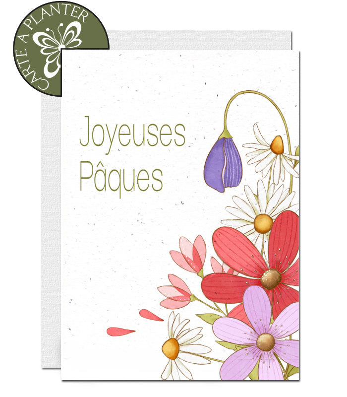 Carte à planter joyeueses pâques