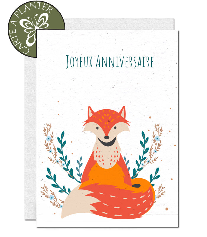 Plantable Birthday Card - Red Fox
