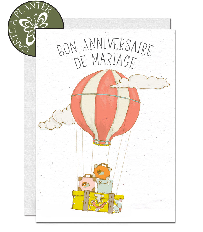 carte écoresponsable anniversaire de mariage
