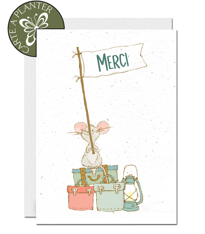 carte remerciements papier ecolo