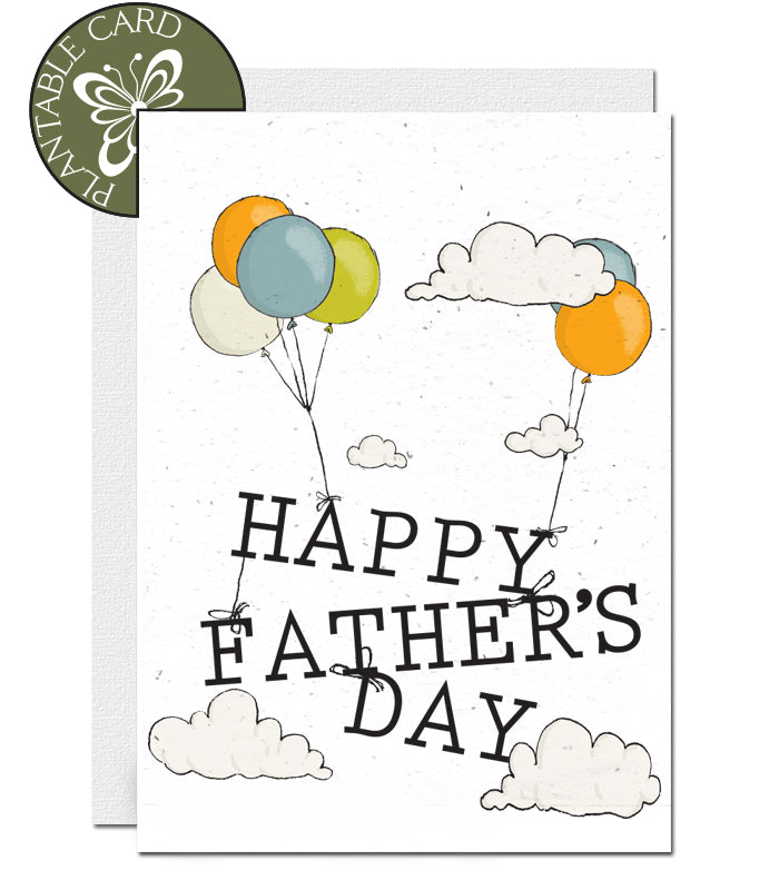 Plantable Father&#39;s Day Card - Balloons