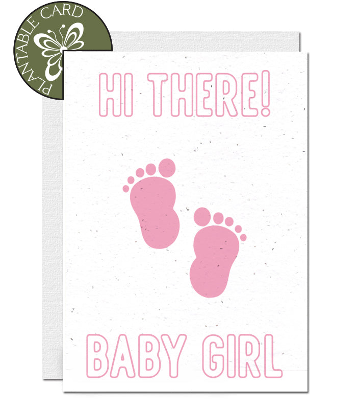 ecofriendly baby girl card