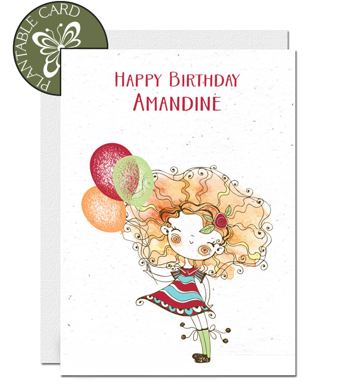 plantable birthday card personalised