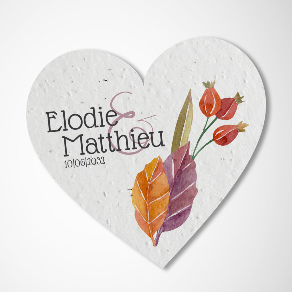 Papier ensemencé cadeau invité mariage 