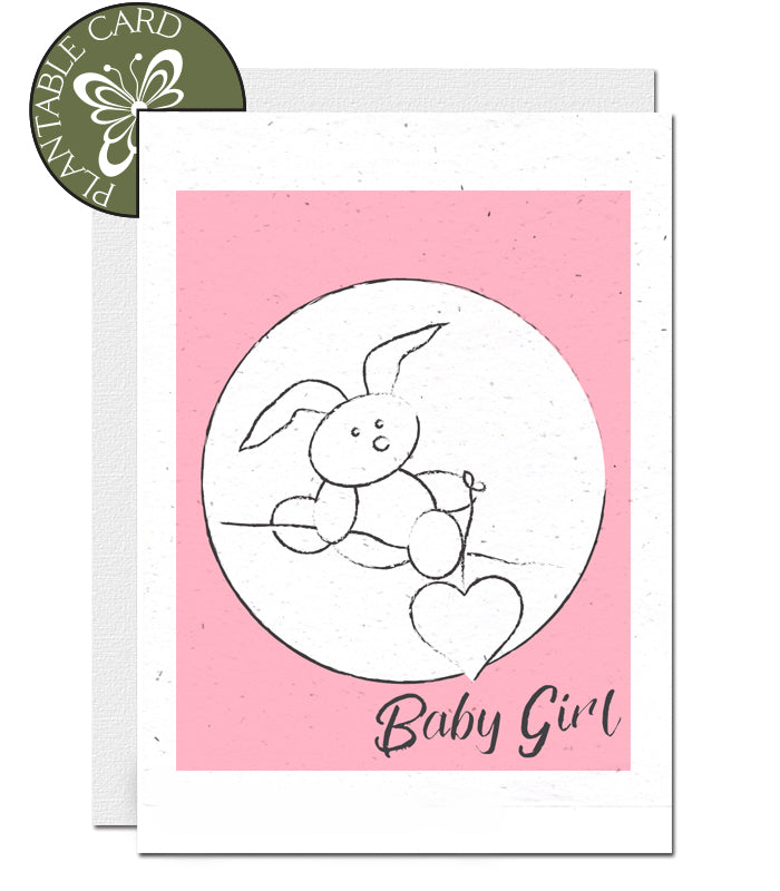 ecofriendly baby girl card