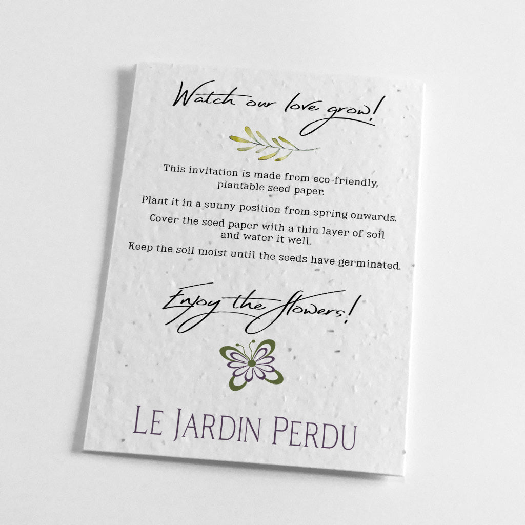flower seed wedding invitations Eco-friendly wedding invitations | plantable wedding invitations