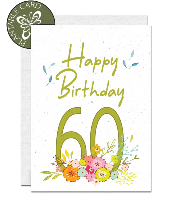 plantable birthday card  60th