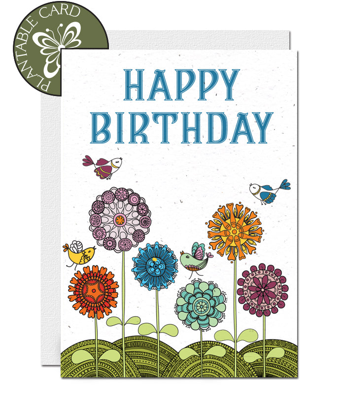 Happy Birthday Plantable Flower Seed Paper Greeting Card, Eco Friendly –  Helen Jeanne