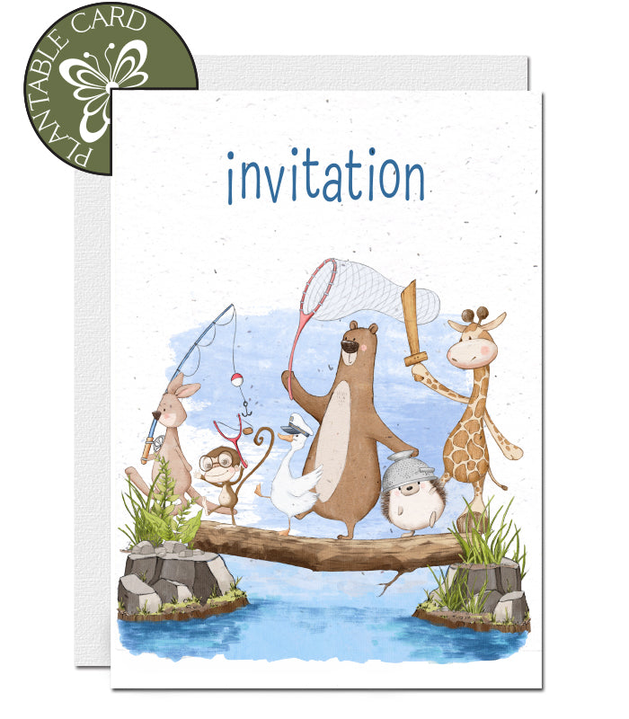 seed paper birthday party invitation