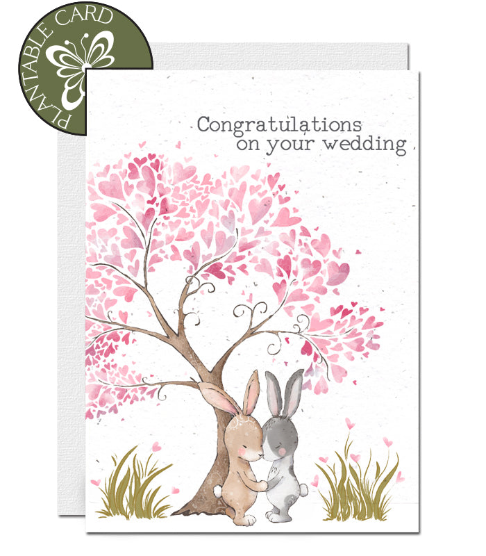 seed paper wedding card