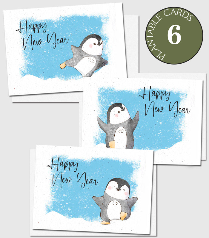 set 6 plantable new year cards